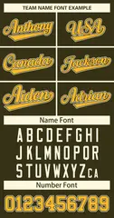Olive Gold Olive-Khaki Classic Hockey Jersey 3
