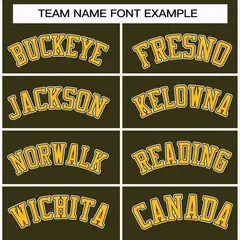Olive Gold Olive-Khaki Classic Hockey Jersey 3