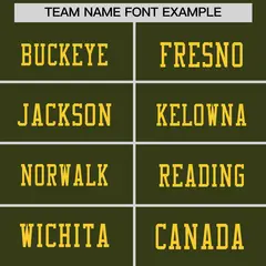 Olive Gold Sequin Lettering Football Jersey 3