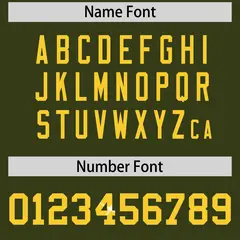 Olive Gold Sequin Lettering Football Jersey 4