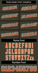 Olive Gray Orange-Olive Stripe Gradient Baseball Jersey 3