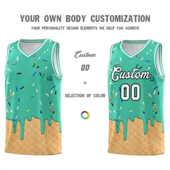 Olive Ice Cream Element Pattern Basketball Kits 3