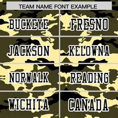 Olive Khaki-Black Camo Authentic Football Jersey 3