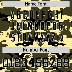 Olive Khaki-Black Camo Authentic Football Jersey 4