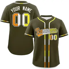 Olive Maverique Pride Month Baseball Jersey 1