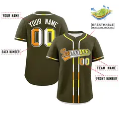 Olive Maverique Pride Month Baseball Jersey 2