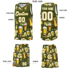 Olive National Beer Day Beer Bubble Basketball Jersey 3