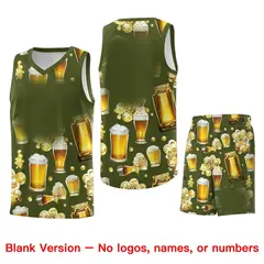 Olive National Beer Day Beer Bubble Basketball Jersey 7