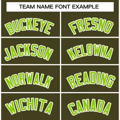 Olive Neon Green-White Varsity Full-Snap Letterman Jacket 3