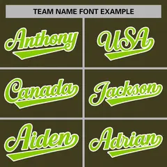 Olive Neon Green-White Varsity Full-Snap Letterman Jacket 5