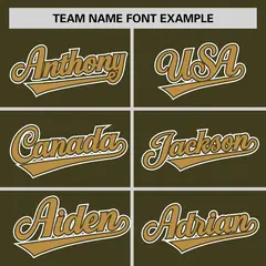 Olive Old Gold Half Stripe Authentic Baseball Jersey 3