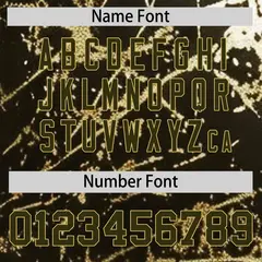 Olive Old Gold Shiny Gold Cracked Texture Baseball Jersey 5