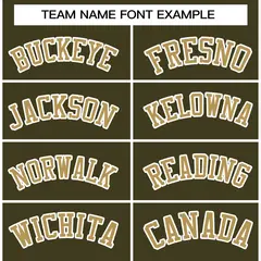 Olive Old Gold-White Varsity Full-Snap Letterman Jacket 5