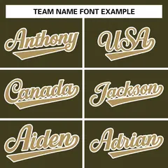 Olive Old Gold-White Varsity Full-Snap Letterman Jacket 5
