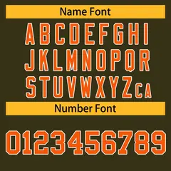 Olive Orange-White Classic Hockey Jersey 4