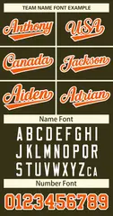 Olive Orange-White Classic Hockey Jersey 3