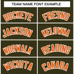 Olive Orange-White Classic Hockey Jersey 3
