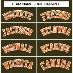 Olive Orange-White Classic Hockey Jersey 3