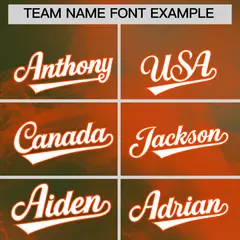 Olive Orange White Skeleton Graffiti Baseball Jersey 3