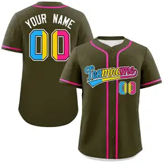 Olive Pansexuality Pride Month Baseball Jersey