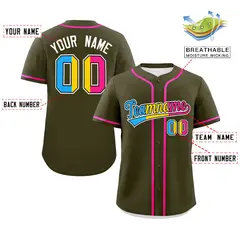 Olive Pansexuality Pride Month Baseball Jersey 2