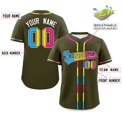 Olive Pansexuality Pride Month Baseball Jersey 2
