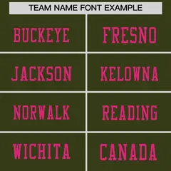 Olive Pink Sequin Lettering Stretch Football Jersey 3