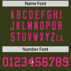 Olive Pink Sequin Lettering Stretch Football Jersey 4