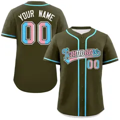 Olive Powder Blue Transgender Pride Month Baseball Jersey