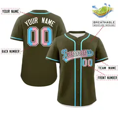 Olive Powder Blue Transgender Pride Month Baseball Jersey 2