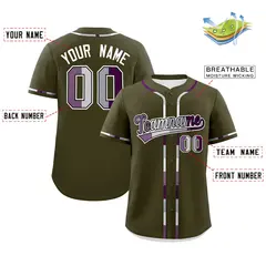 Olive Pride Month Classic Style Genderless Baseball Jersey 2