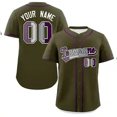 Olive Purple Pride Month Classic Baseball Jersey