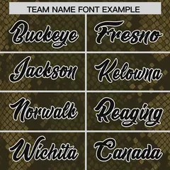Olive Snakeskin Graffiti Pattern Authentic Football Jersey 3