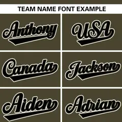 Olive Stand Collar Classic Authentic Baseball Jersey 3