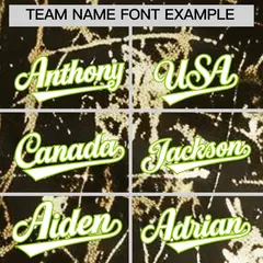 Olive White Black & Shiny Gold Cracked Foil Mesh Baseball Jersey 4