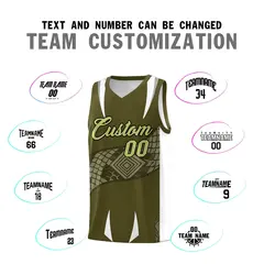 Olive White Snake Scale Venomous Fang Graffiti Basketball Jersey 4