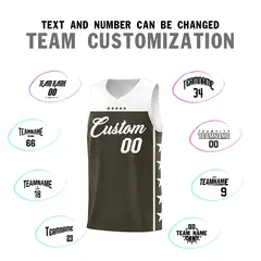Olive White Star Pattern Team Basketball Jersey 4