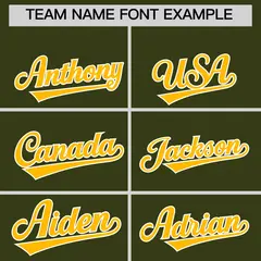 Olive Yellow Side Camo Baseball Jersey 3