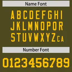 Olive Yellow Square Neckline Football Jersey 4