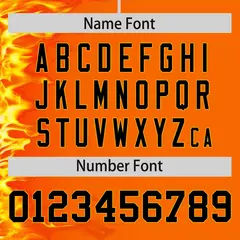 Orange 3D Flame Authentic Baseball Jersey 4
