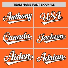 Orange 3D Flower Design Authentic Baseball Jersey 3