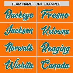 Orange Aqua and Aqua Sides Gradient Fashion Football Jersey 3