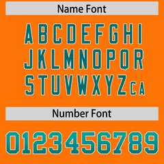 Orange Aqua and Aqua Sides Gradient Fashion Football Jersey 4
