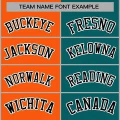 Orange Aqua-Black Two Tone Split Varsity Letterman Jacket 5
