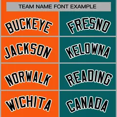 Orange Aqua-Black Two Tone Split Varsity Letterman Jacket 5