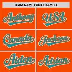 Orange Aqua Classic Authentic Sleeveless Baseball Jersey 3