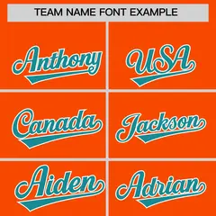 Orange Aqua Classic Full-Zip Varsity Letterman Jacket Hoodie 5