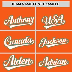 Orange Aqua Color Block Authentic Baseball Jersey 3