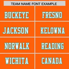 Orange Aqua Color Block Authentic Football Jersey 3