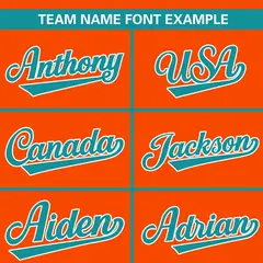 Orange Aqua Color Block Raglan Sleeves Baseball Jersey 3